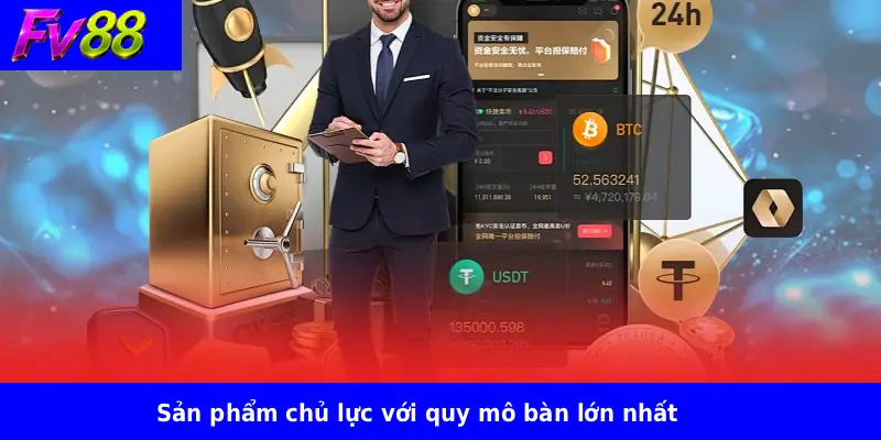 Sản phẩm chủ lực với quy mô bàn lớn nhất